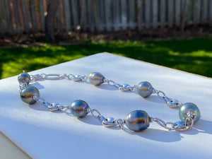 Stunning Natural Multicolour Baroque Tahitian Pearl Necklace