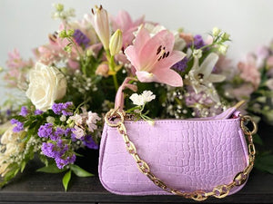 Women's Handbag Shoulder Bag Clutch Purse Lilac Limited Edition