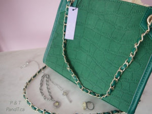 Women's Handbag Matt Purse Dark Green Limited Edition
