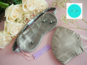Lover's Touch Luxe Handmade Pure Silk Sleep Mask & Face Mask Set