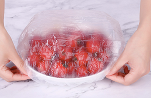 Disposable Clear Food Plastic Wrap Shower Cap (20 pcs)