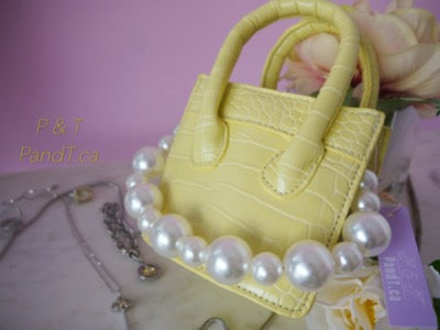 Restocked Bestsellers】Women's Handbag Faux Pearl with Chain Mini Purs – P &  T